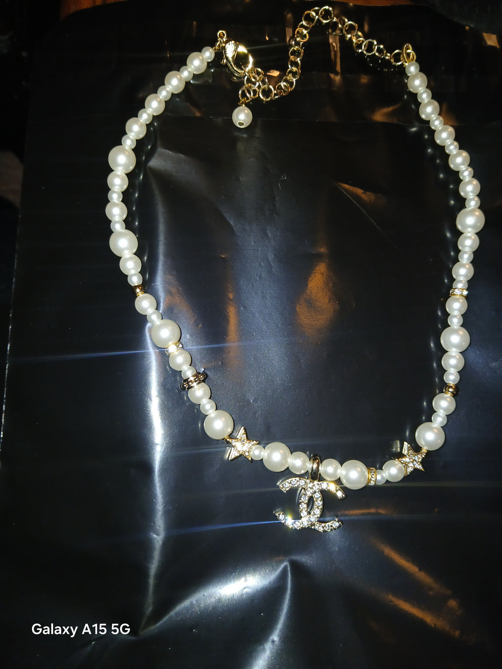 Chanel 100th anniversary faux pearl charm necklace