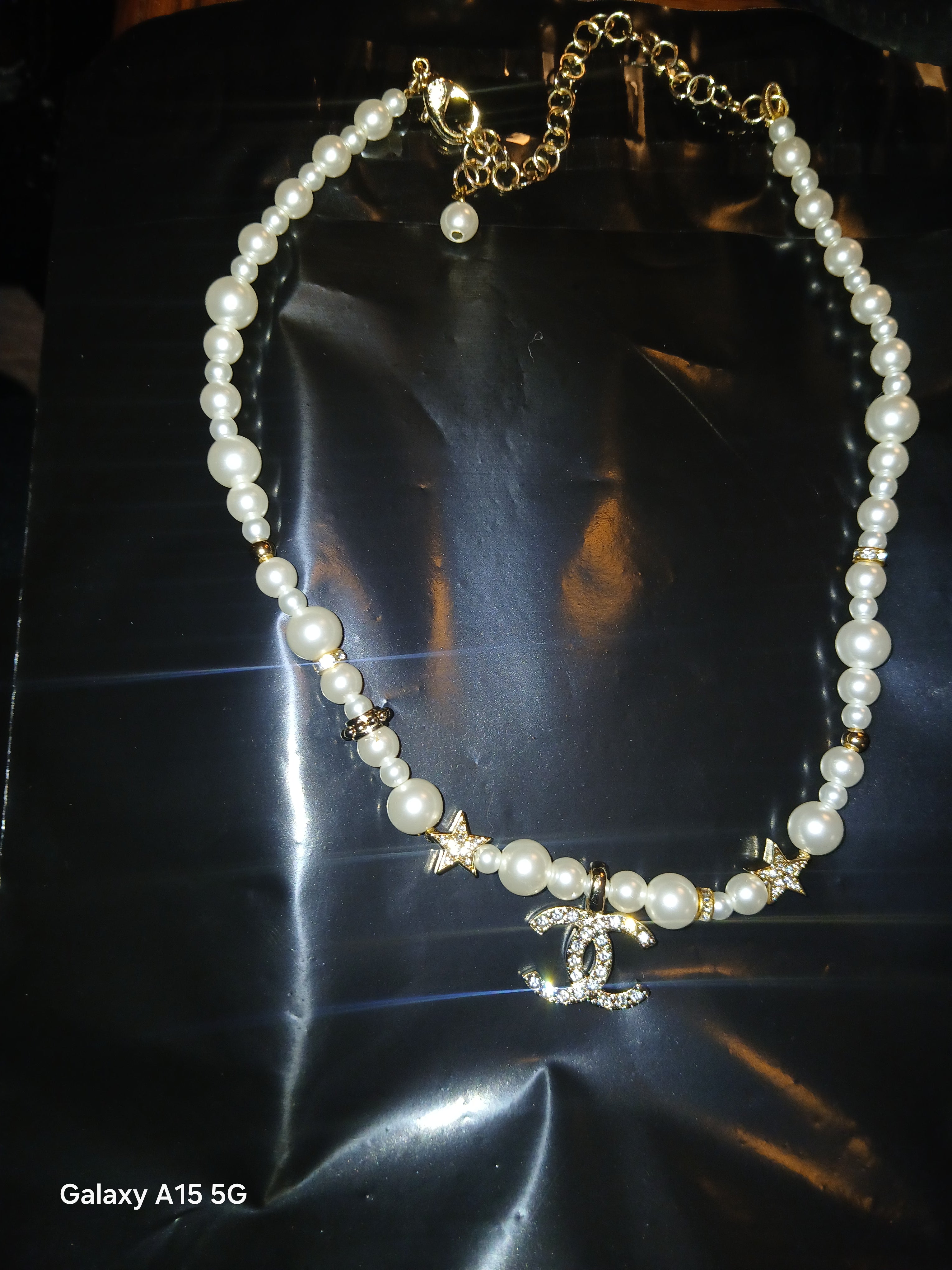 Chanel 100th anniversary faux pearl charm necklace
