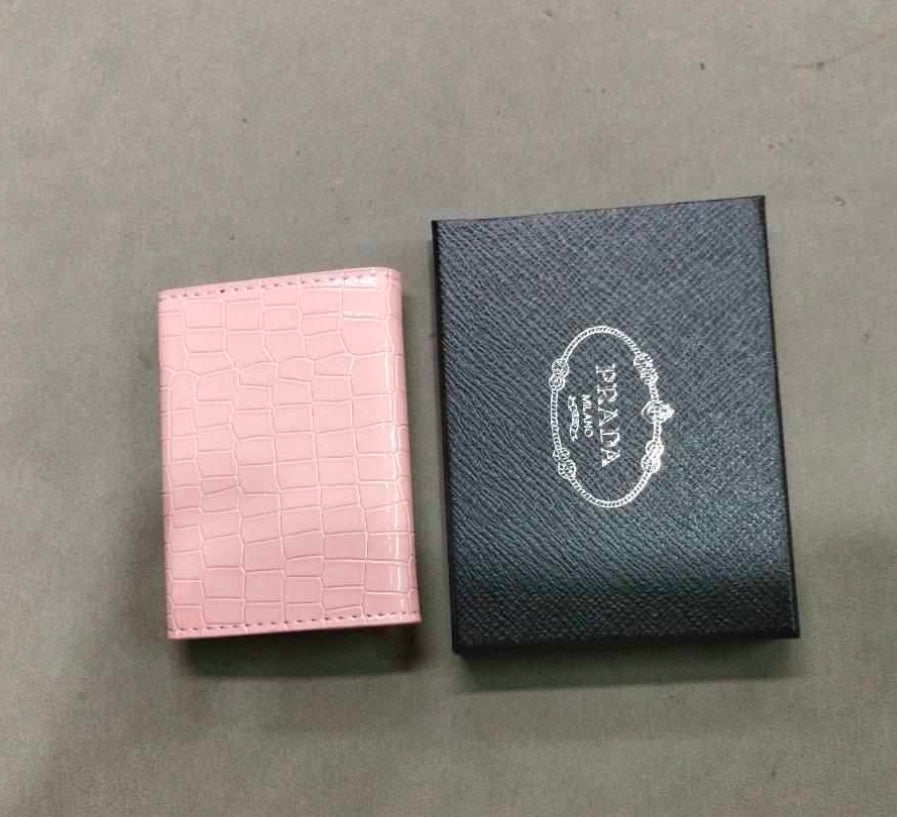 Prada Saffiano Leather Trifold Flap Wallet