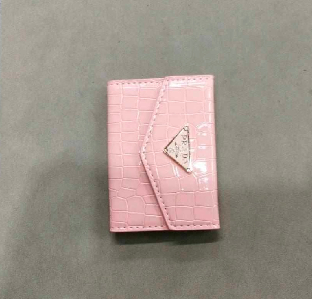Prada Saffiano Leather Trifold Flap Wallet