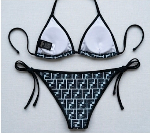 Fendi 2pc triangle top bikini set