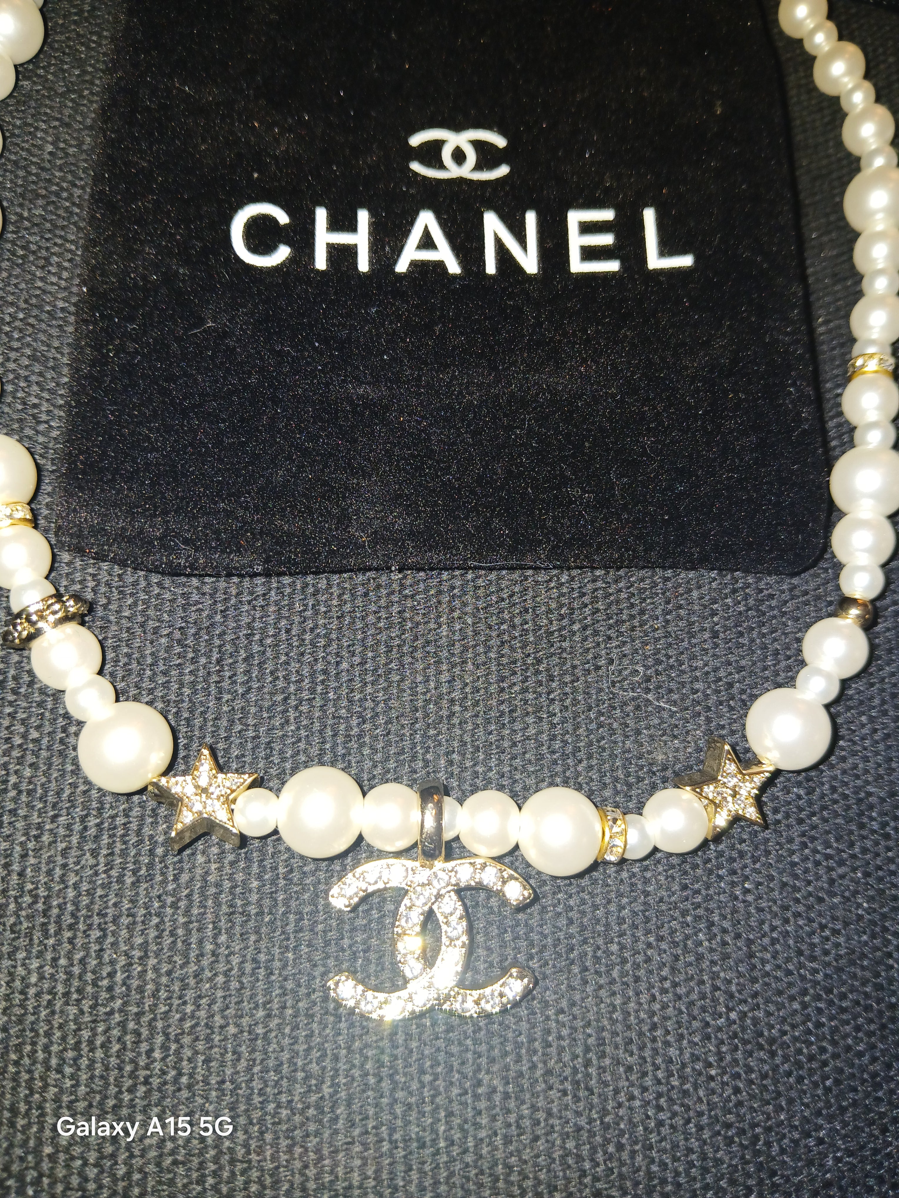 Chanel 100th anniversary faux pearl charm necklace