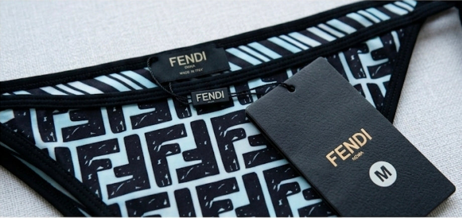 Fendi 2pc triangle top bikini set