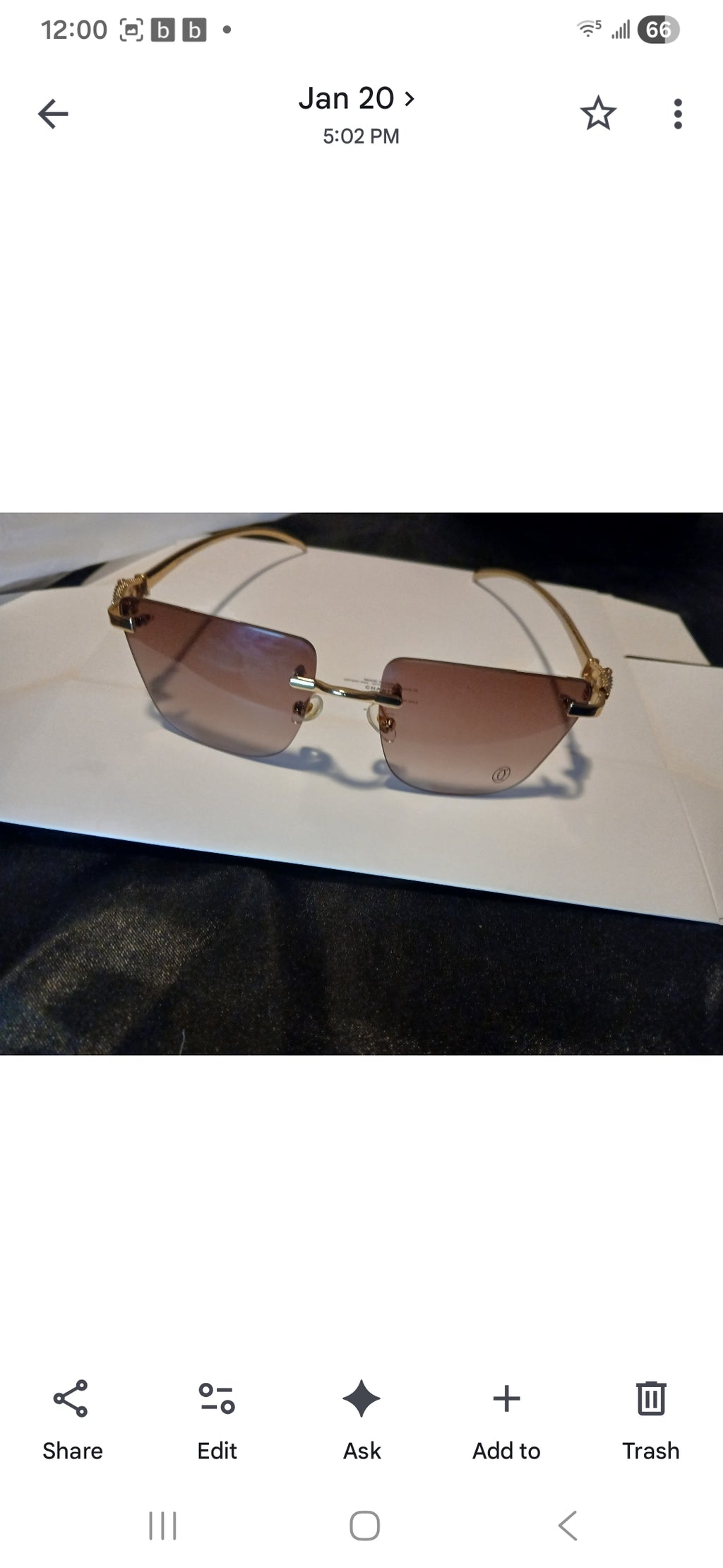 Cartier panther sunglasses with case