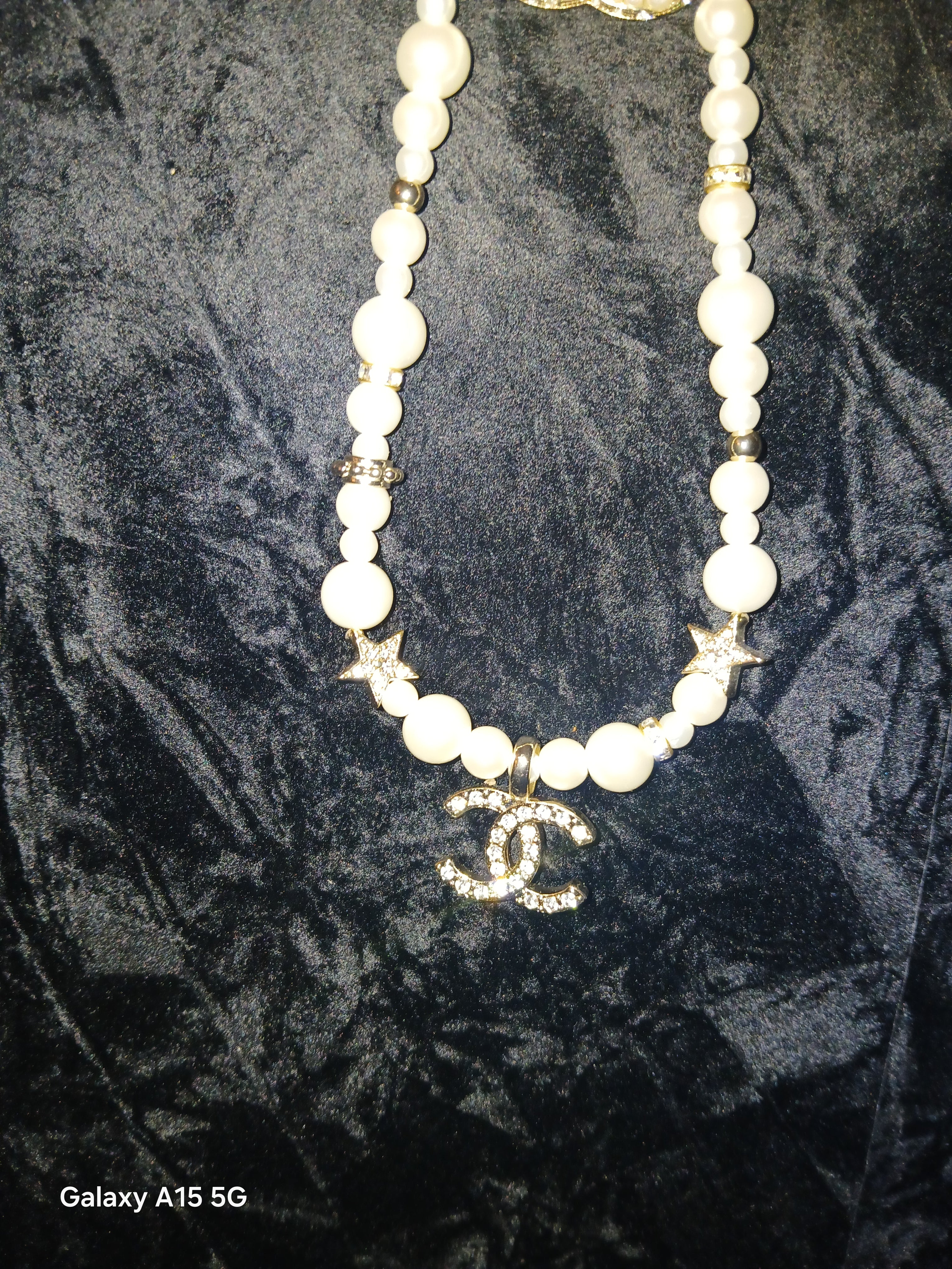 Chanel 100th anniversary faux pearl charm necklace
