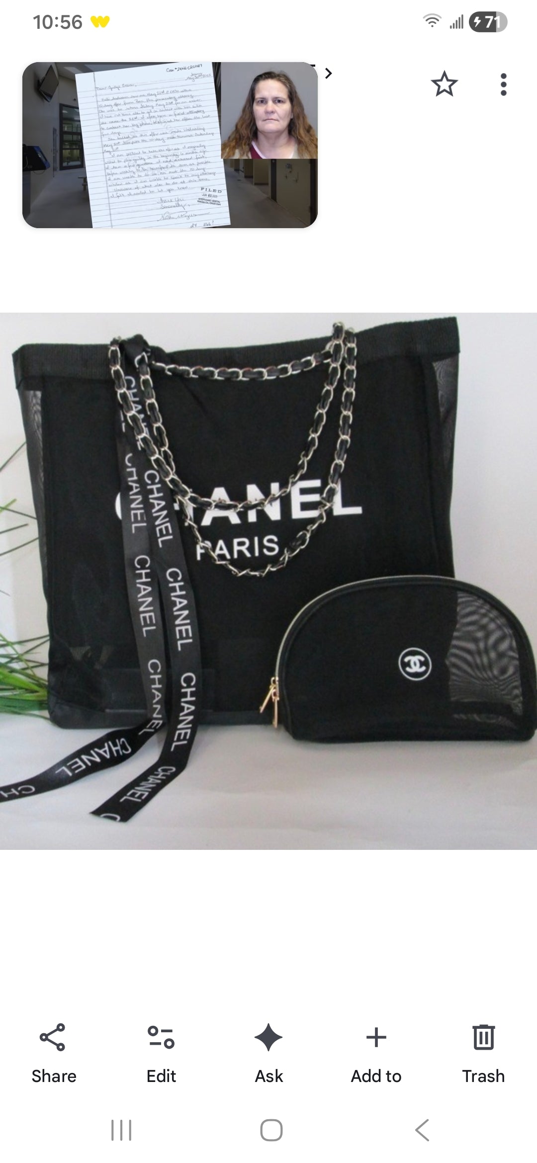 Chanel VIP Gift Mesh Tote Bag