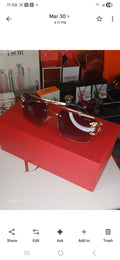 Cartier panther rimless sunglasses
