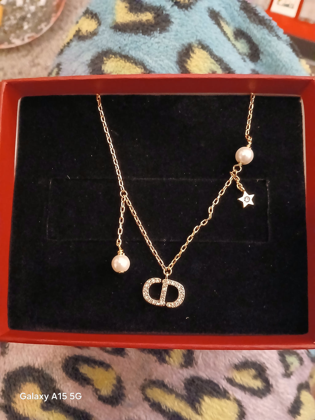 Dior charm fold tone fashion necklace