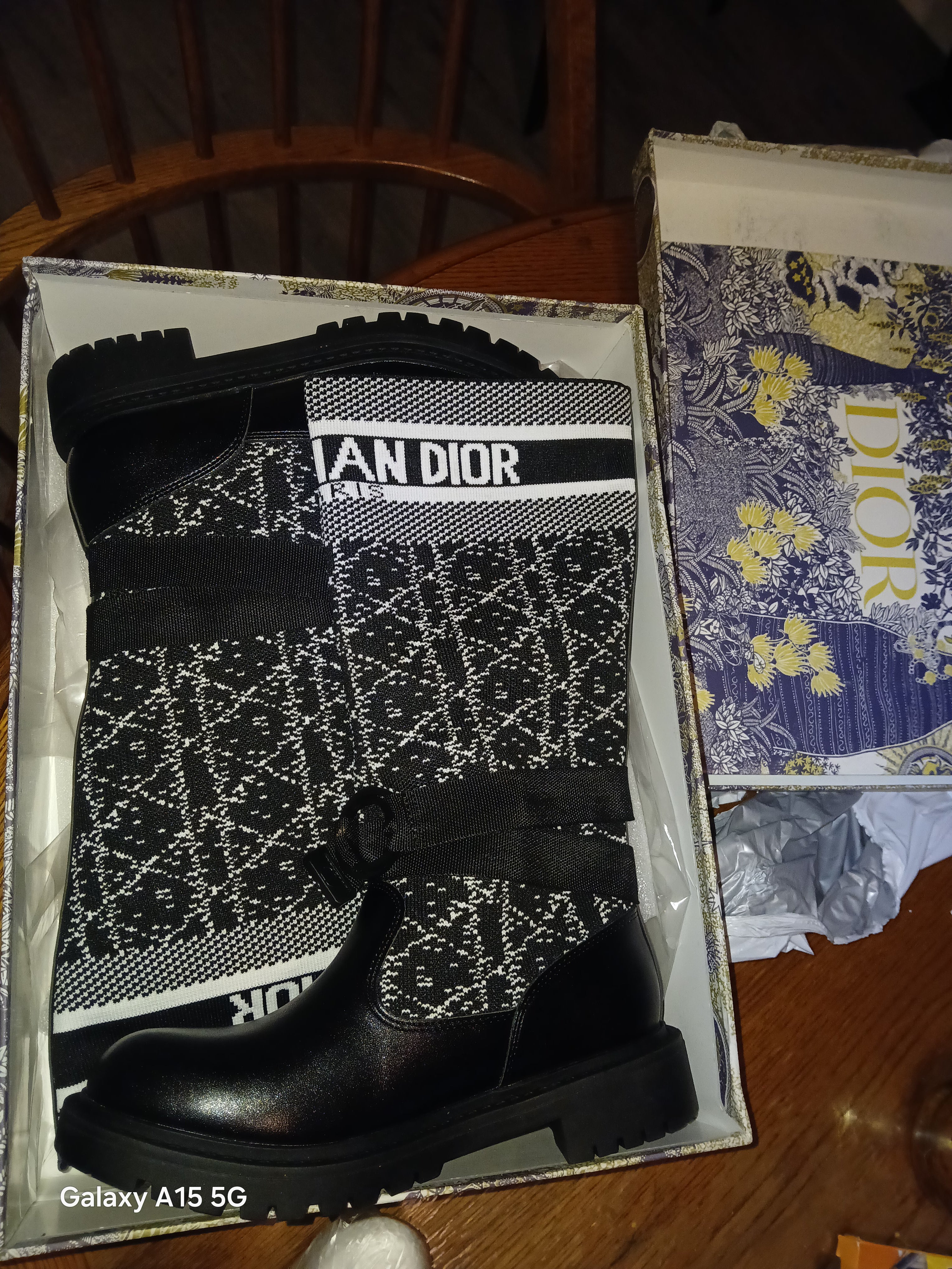 Dior D-Major ankle boots in black calfskin