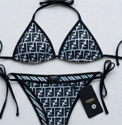 Fendi 2pc triangle top bikini set